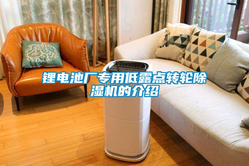 鋰電池廠專用低露點轉輪除濕機的介紹